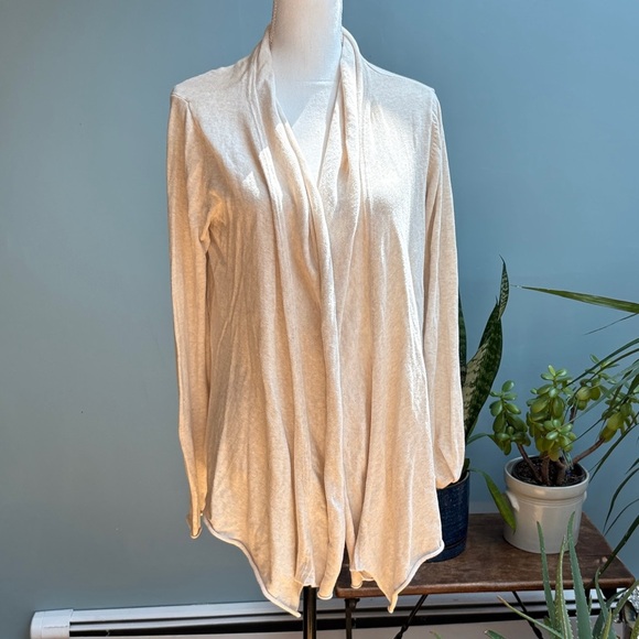 Prana Beige 100% Organic Cotton Cardigan - Picture 1 of 6